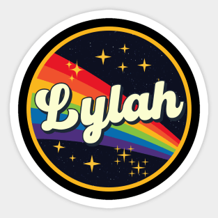 Lylah // Rainbow In Space Vintage Style Sticker